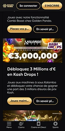 golden panda les bonus et promotions